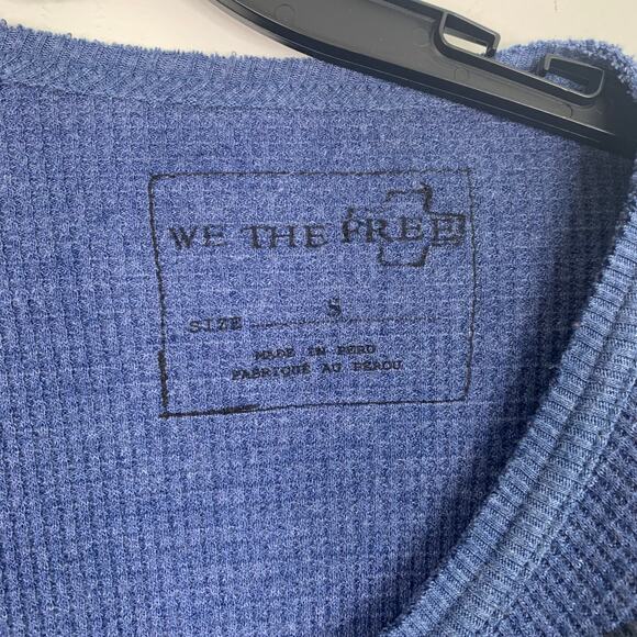 We The Free Blue Flowy Thermal Sweater - Picture 7 of 8